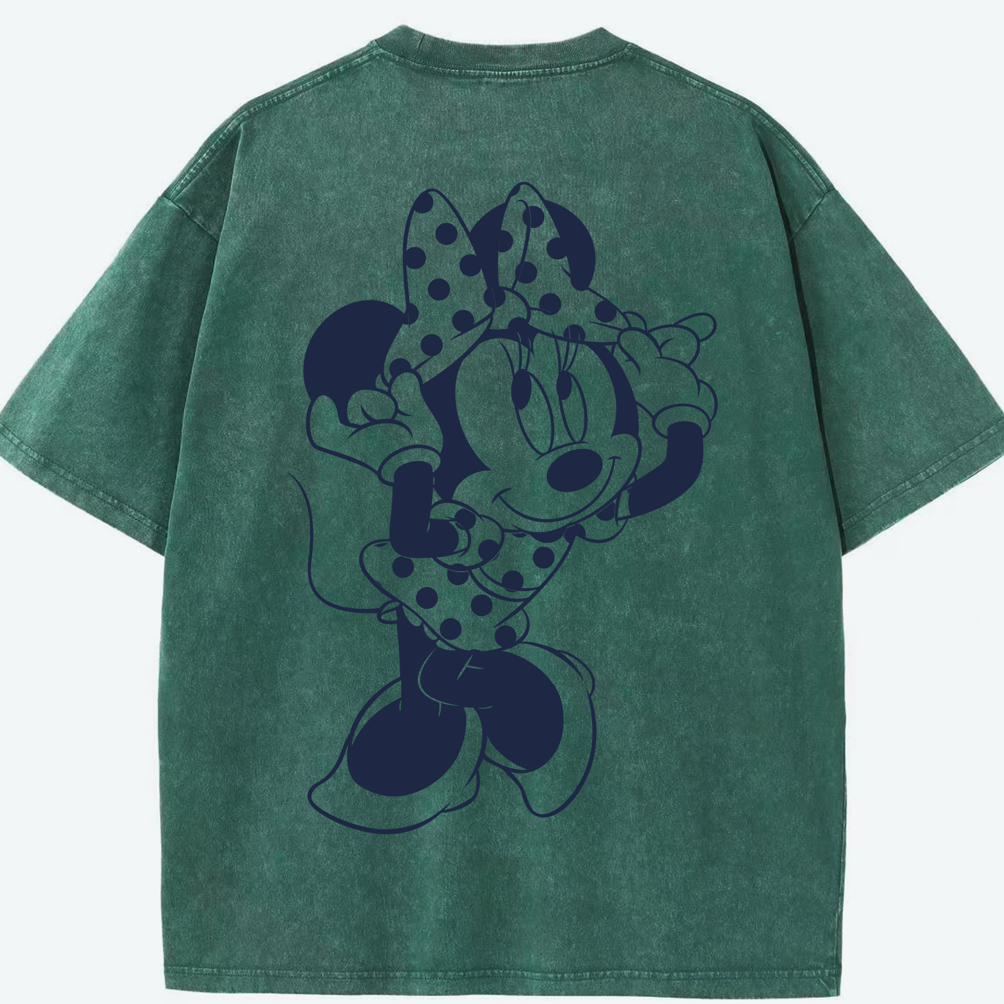 （画像用） ミッキーマウス Mickey Mouse 綿100% ヴィンテージ風 半袖Tシャツ（背面プリント）